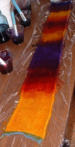 dyed knitting