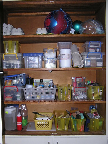 My tidy dyeing/paints cupboard