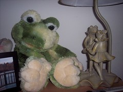 Stuffed Frog and Frog Lamp