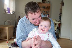 Daddy and Caithlyn Hug - July 2004
