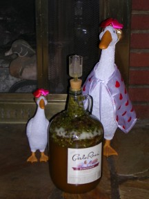 Here is the Jalapeno Wine and my mom's ducks