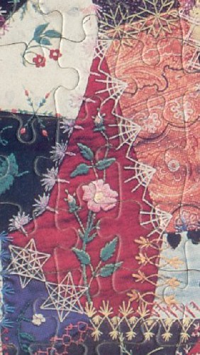 Closeup from jigsaw quilt