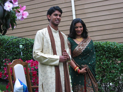 Nidhi and Anoop at their engagement