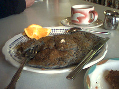Blue pancakes @ the Byways cafe