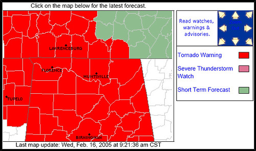 all of North Alabama, North Mississippi, and Central Tennessee are under tornado warnings