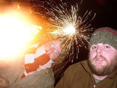Cliff and me playing fireworks.