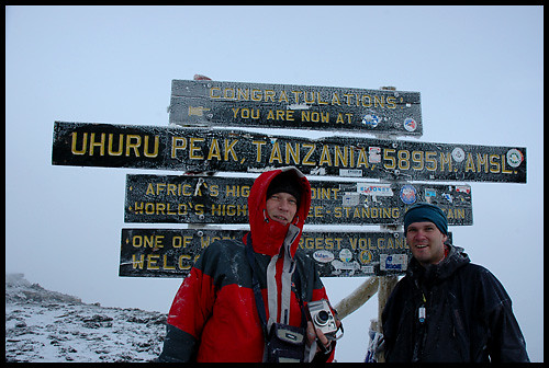 On Uhuru Peak Kilimanjaro 5895m